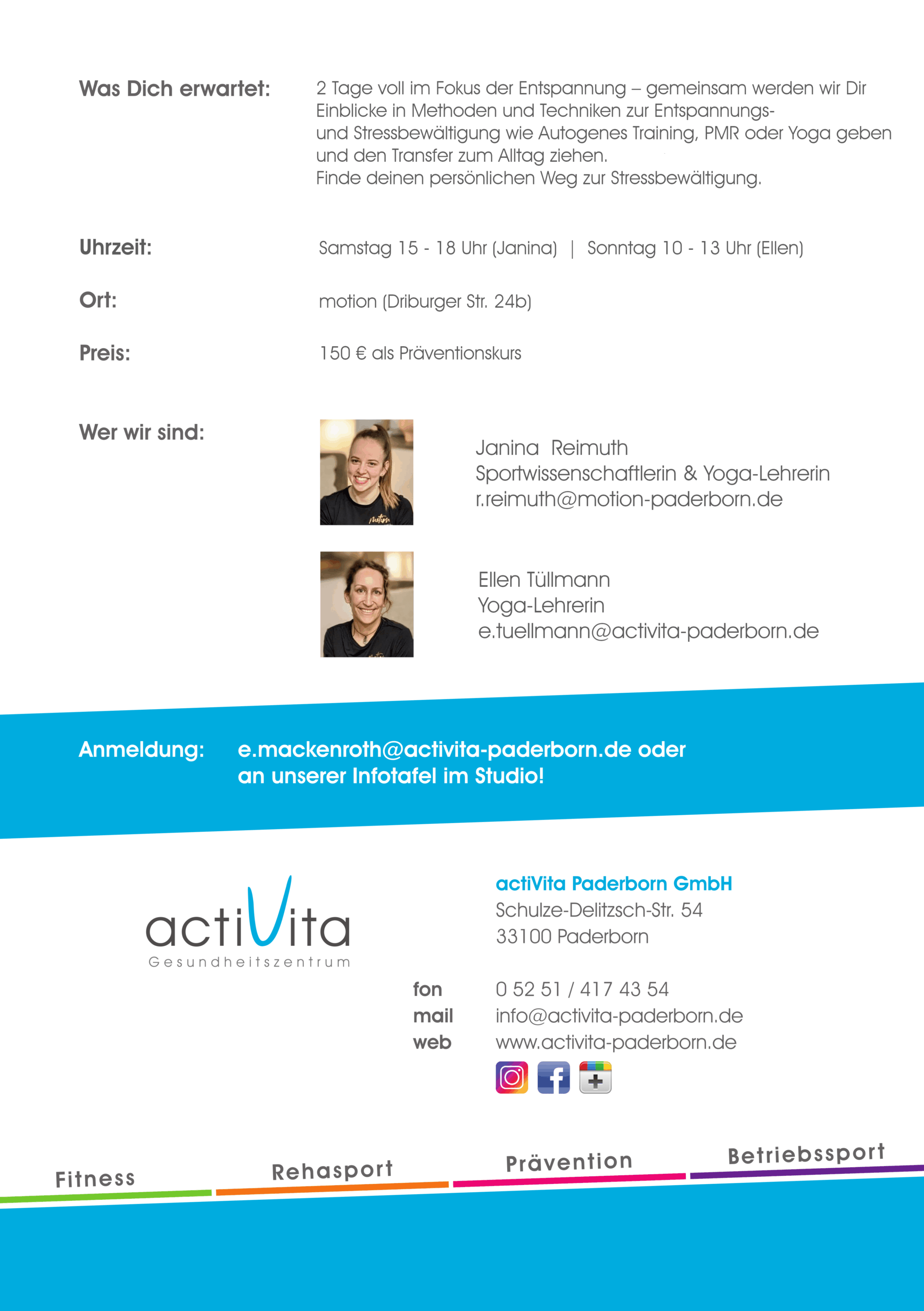 Achtsamkeit, Yoga und Entspannung. Retreat in Paderborn